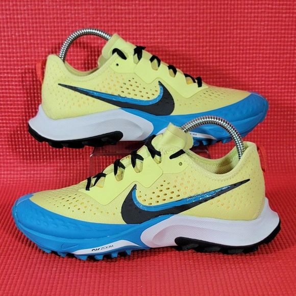 Nike Shoes - Nike Zoom Terra Kiger 7 Yellow/Blue Trail Athletic Shoes - Size 6 - CW6066-300